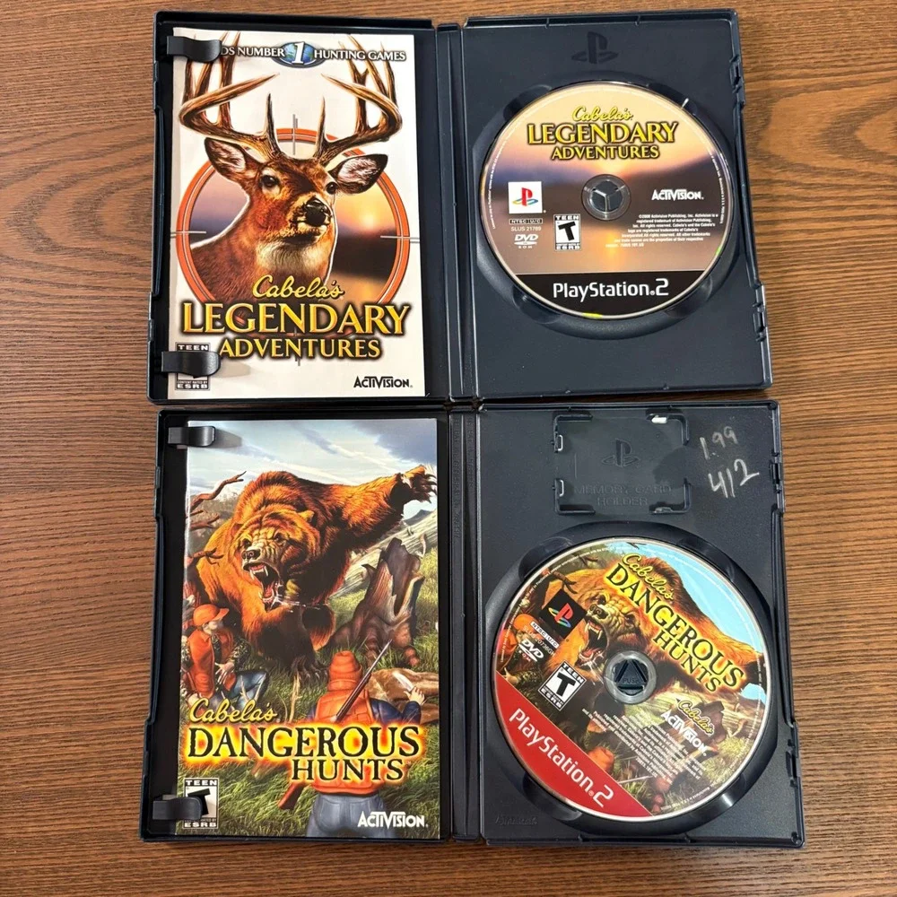 Cabela's Hunting Games PlayStation 2 PS2‎ Bundle N/A Multicolor Good 2-Game Lot